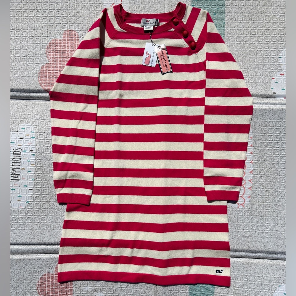Vineyard Vines Girls Striped Knit Dress (NWT) (Size 14)